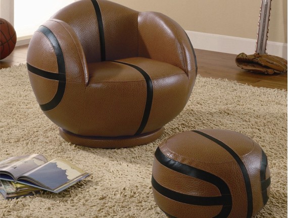 Kids Basketball Chair & Ottoman