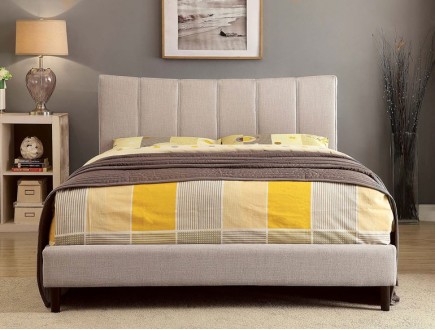 ENNIS Bed in Beige