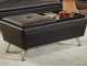 Leatherette Ottoman