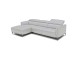 SANSA - Grey Leather Sectional Sofa