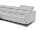 SANSA - Grey Leather Sectional Sofa